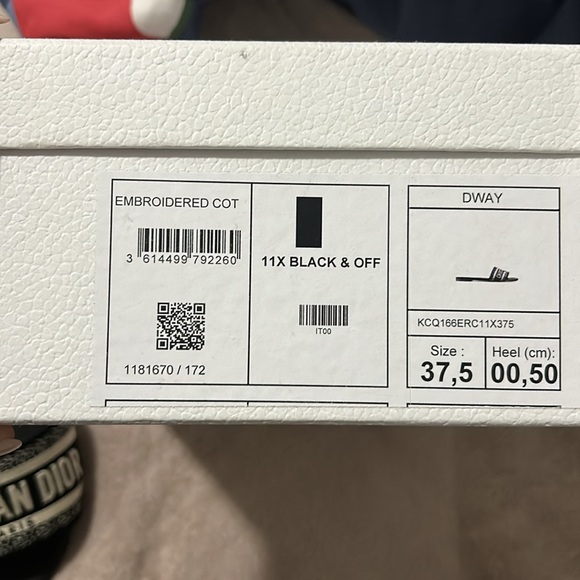 Worn once Christian dior sway black and white slides - Picture 3 of 3